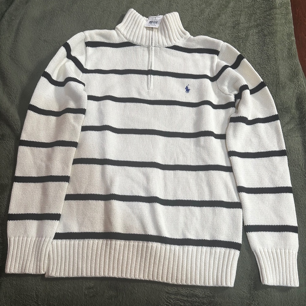 Polo by Ralph Lauren Boys Quarter Zip Sweater-NEW, UNUSED & UNWORN